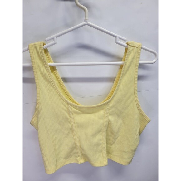 Double Zero Women's Soft Knit Workout Top Muscle Tank Top Crop Top Size L - Picture 1 of 9